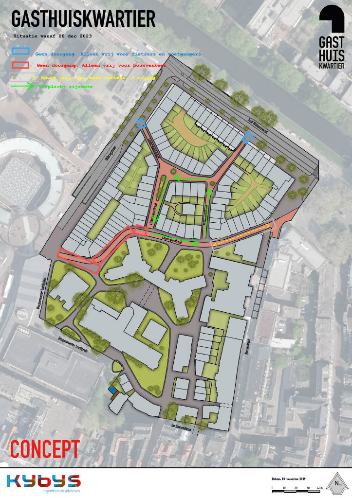 routekaart bereikbaarheid gasthuiskwartier